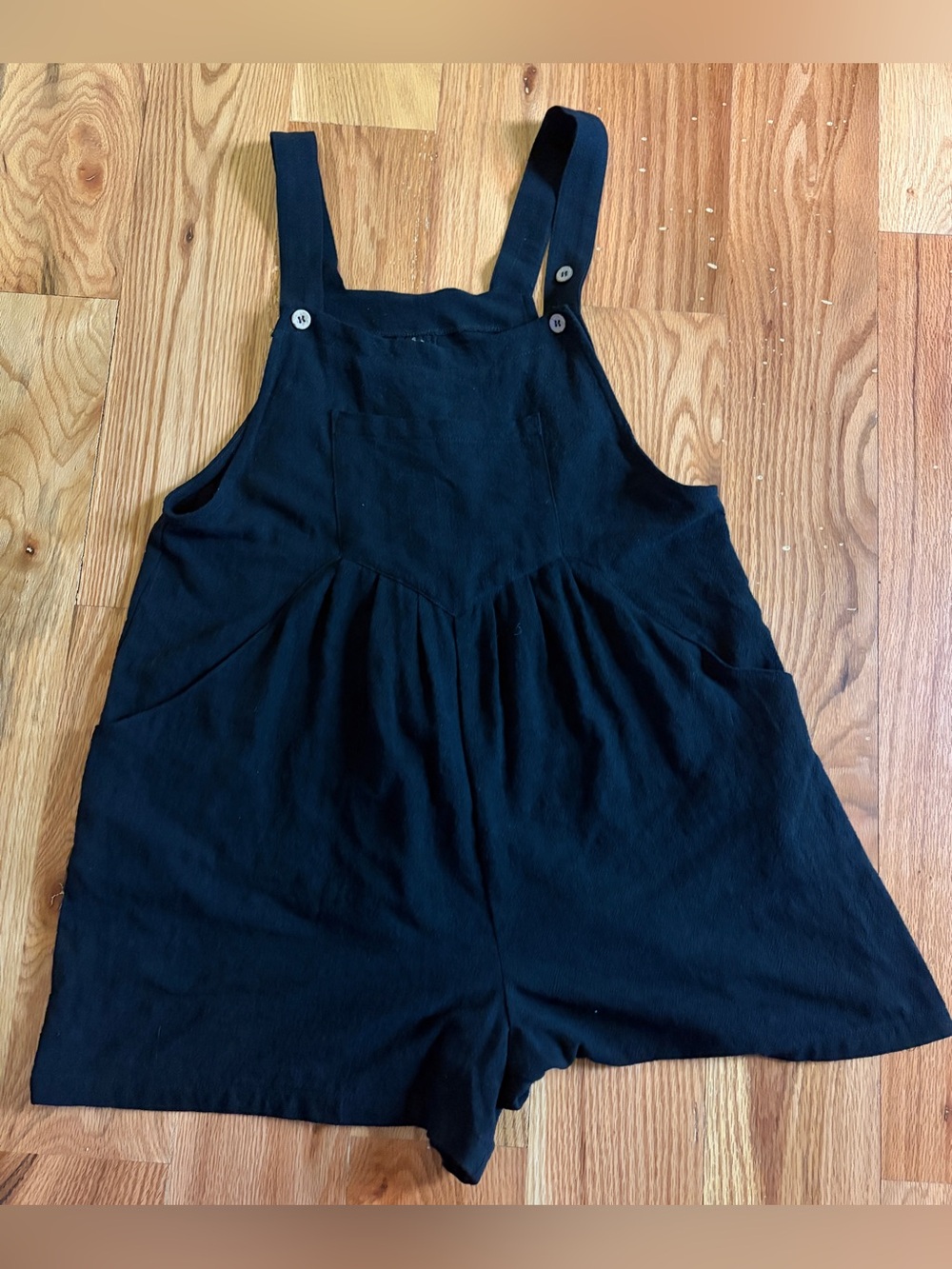 Black Sleeveless Romper Overalls size S fits M
